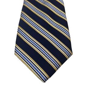 Nautica Men’s Tie - 100% Silk - blue/yellow